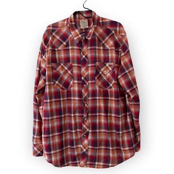 Lucky Brand Other - Lucky Brand Men’s Distinctive Western Red Button Down Shirt Size XL